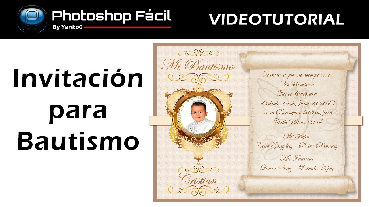 Invitación de Bautismo Photoshop by Yanko0