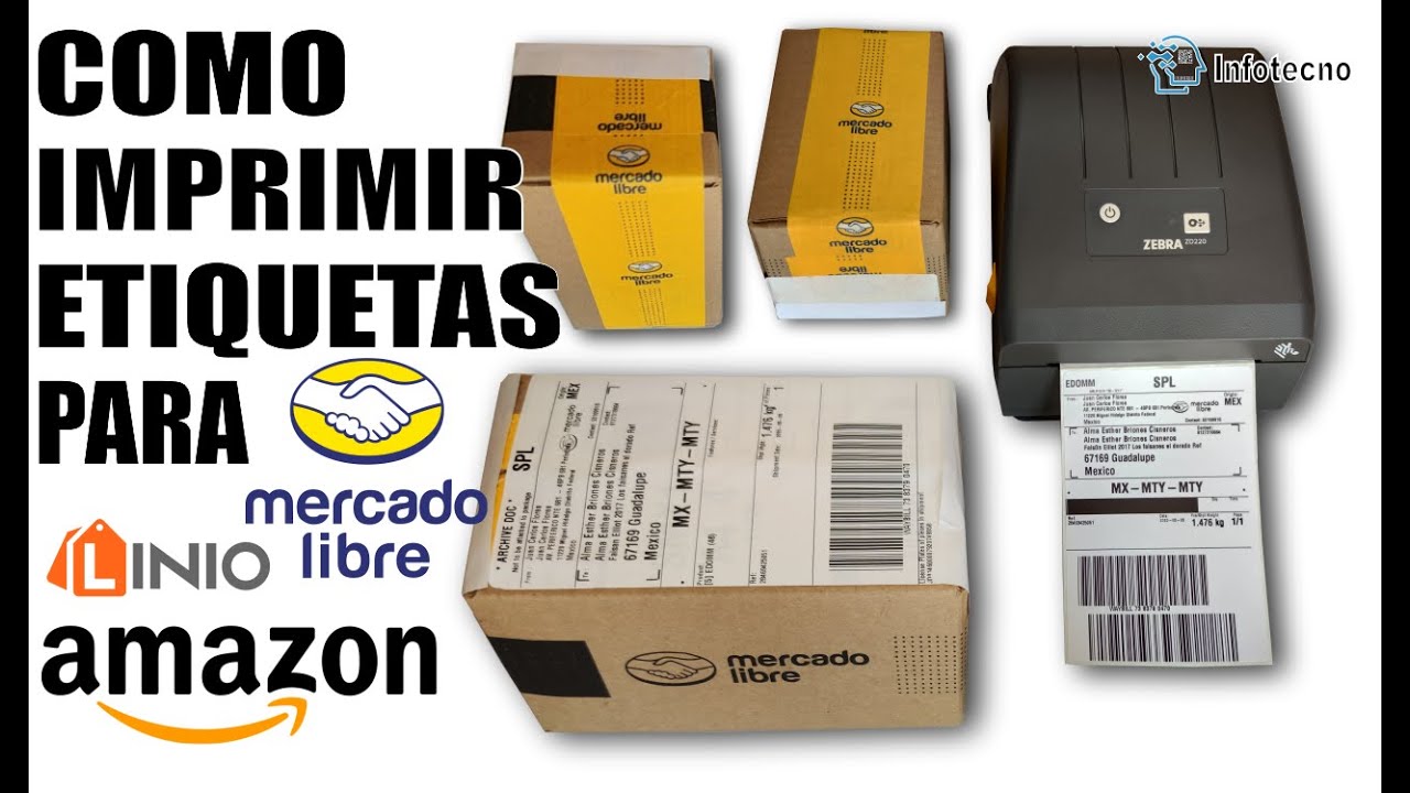 Como Imprimir Etiquetas de Mercado Libre Amazon Linio para Despachar tus Pedidos a la Mensajería