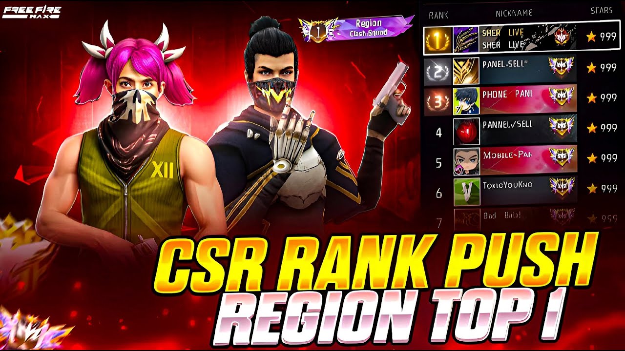CSR PUSH TO REGION 999+⭐🚀GO FOR 200K 🔥😎🖥 #shortslive #verticallive #freefire #shortsfeed #sherlive