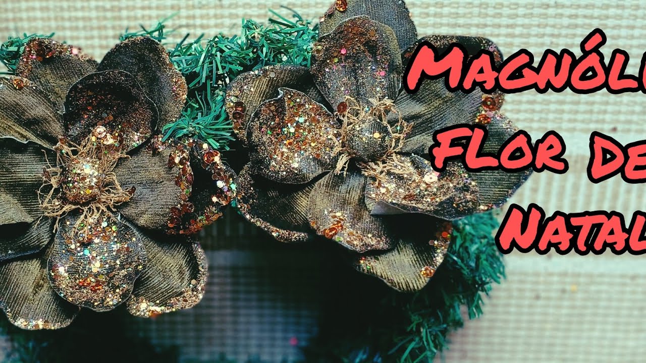 magnólia uma linda flor de Natal em camurça. .