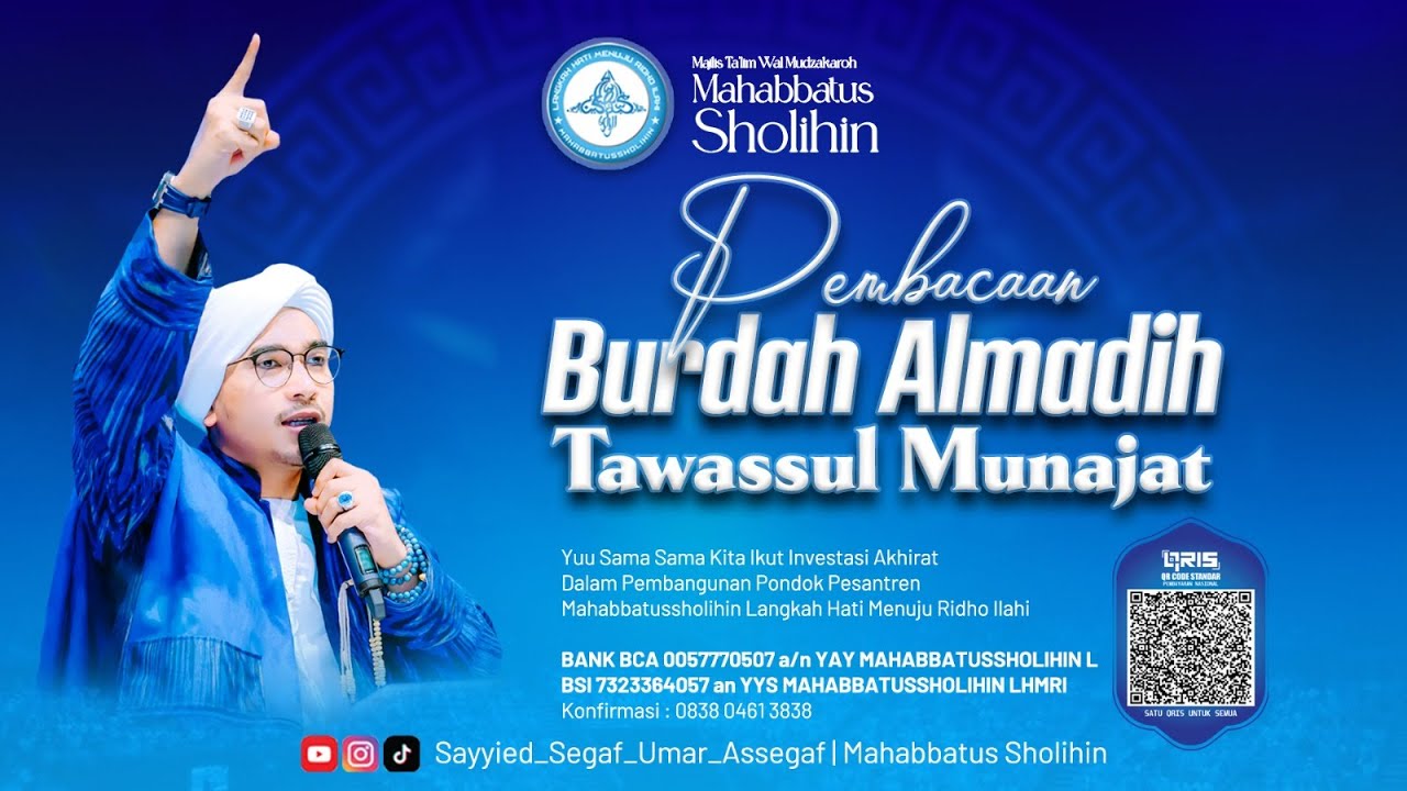 🔴 Live Tawasul Munajat MT Mahabbatussholihin Pembacaan Burdah