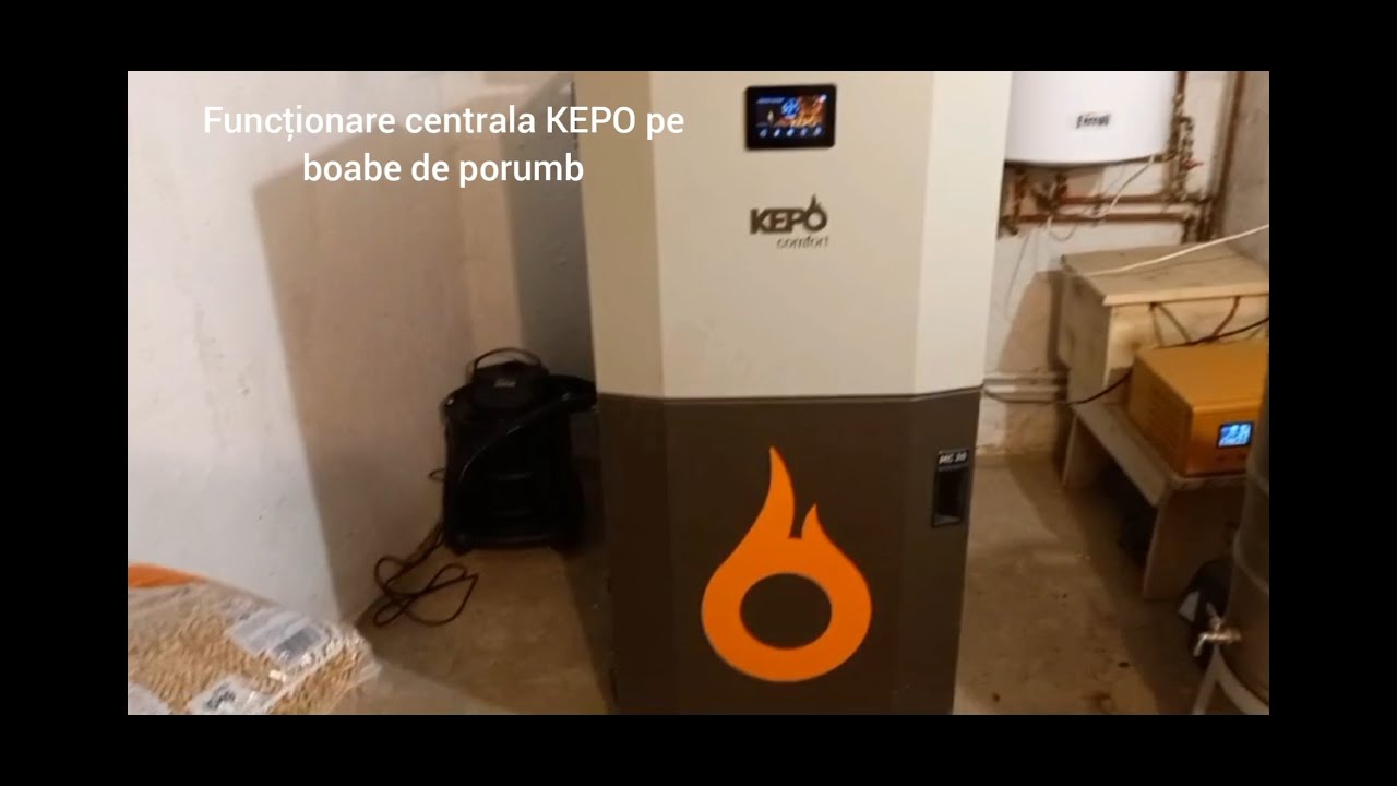 Centrala KEPO functionare cu boabe de porumb