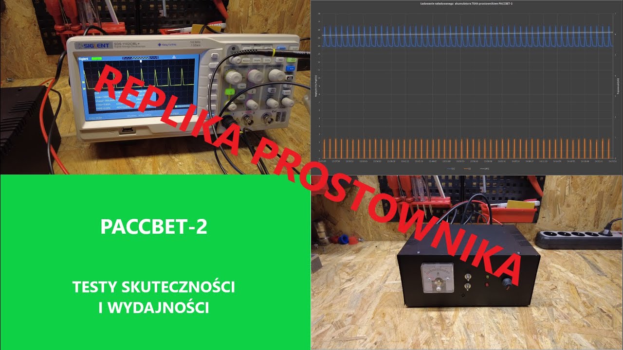 Replika prostownika PACCBET-2 (2/2) - testy działania