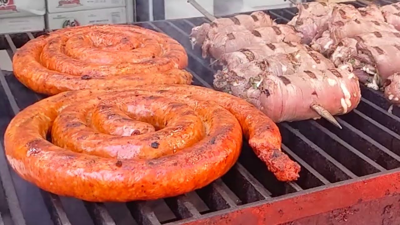 NYC Sausage and Peppers and Bracciole - Pip's Pit - Feast of San Gennaro - Little Italy