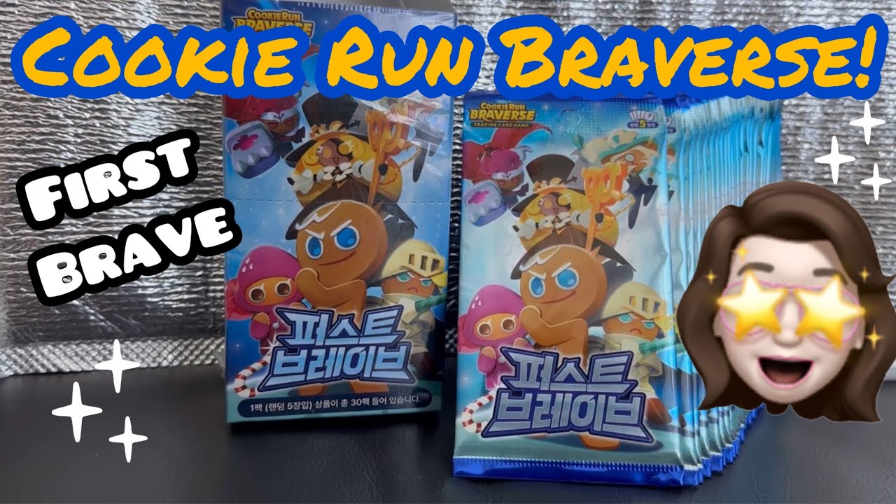 Cookie Run Braverse vol 1 Trading Card Game Pack Opening First Brave! 쿠키런