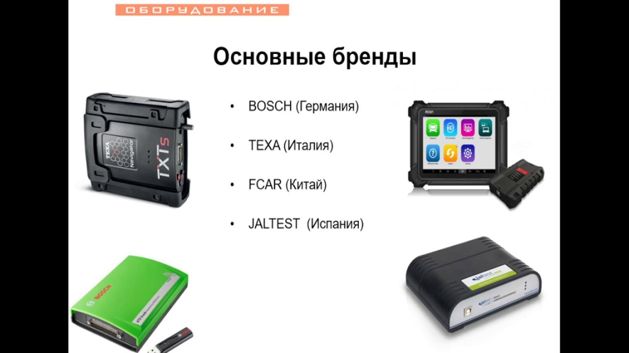 Обзор диагностического оборудования ТЕХА, Bosch, Jaltest, Fcar.