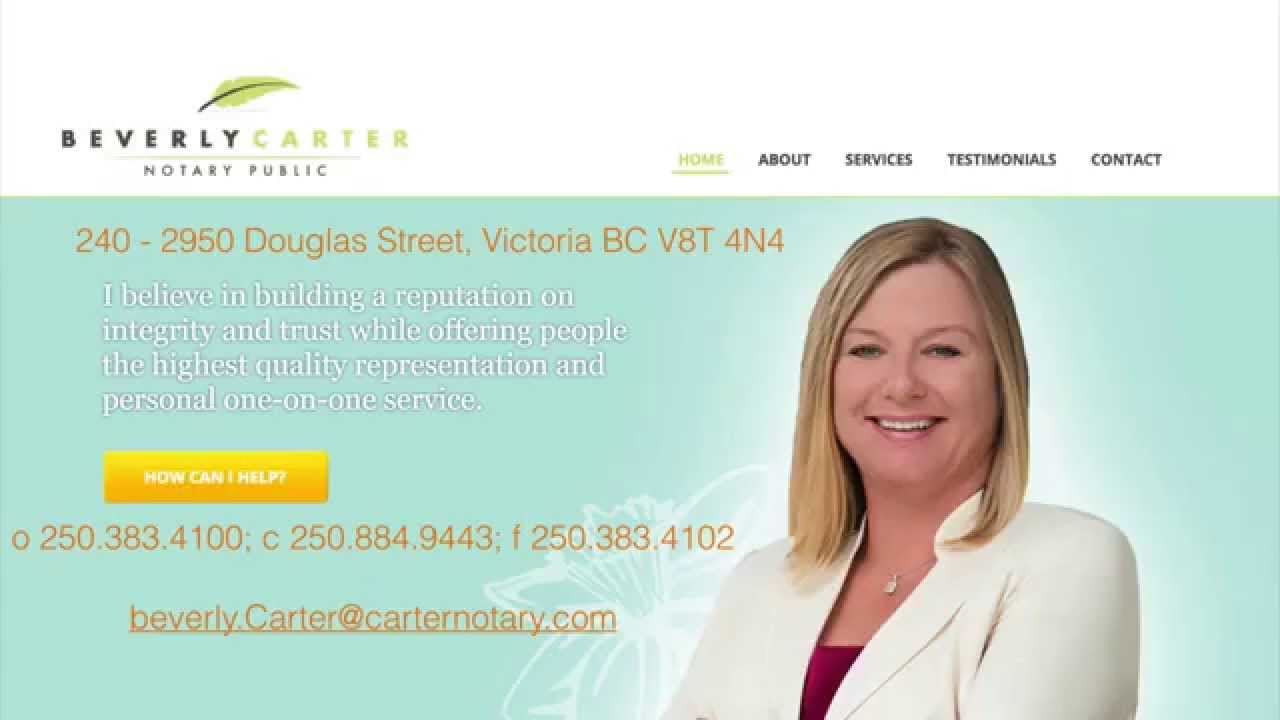 Beverly Carter, Notary Public, Victoria, British Columbia