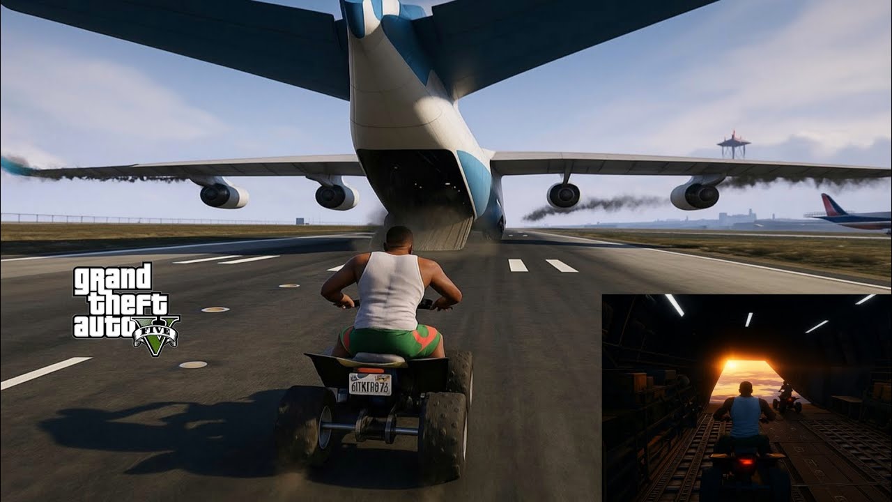 GTA 5 – INSANE Quad Bike Skydive with Dom, from a Flying Cargo Plane! 🔥 (Liquidity Risk Mission)   