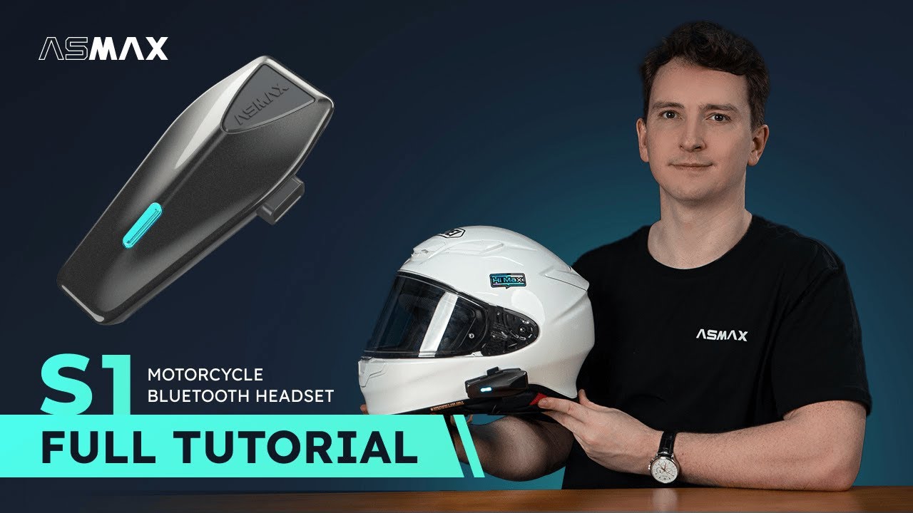ASMAX S1 Motorcycle Bluetooth Headset Full Tutorial
