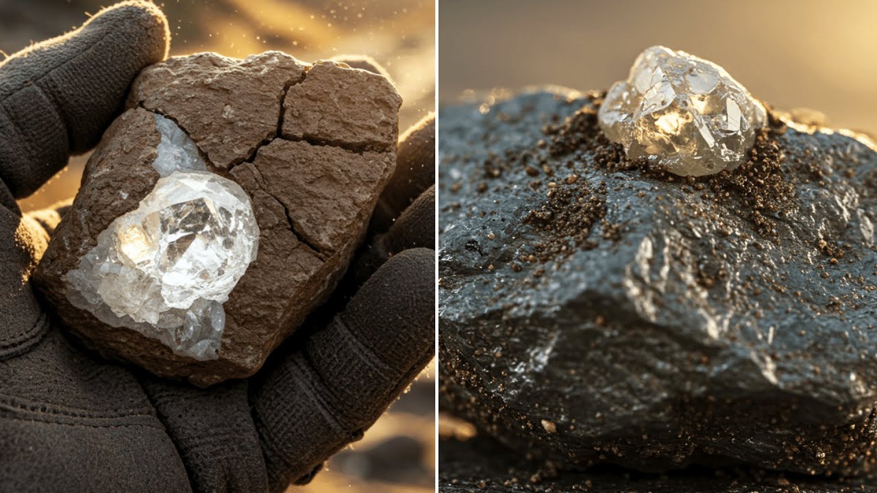 C&oacute;mo identificar un DIAMANTE EN BRUTO en rocas comunes de SENDEROS o R&Iacute;OS