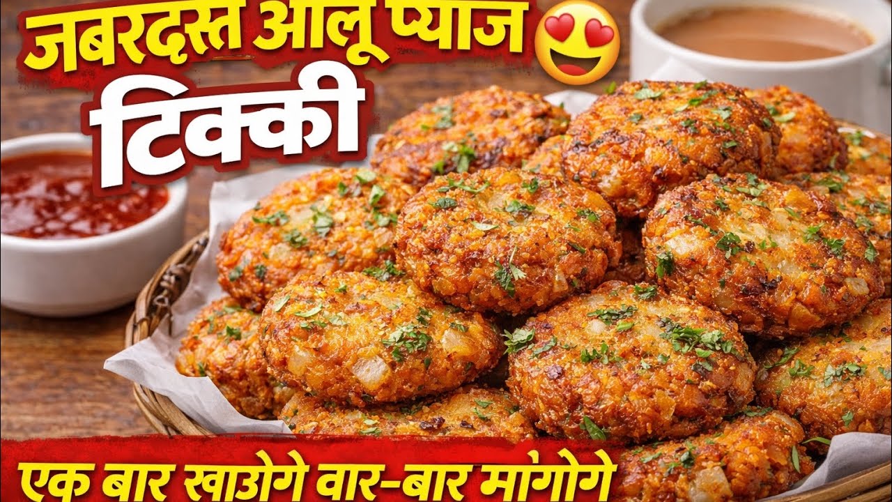 जबरदस्त आलू प्याज टिक्की 😋 | एक बार खाओगे बार-बार मांगोगे