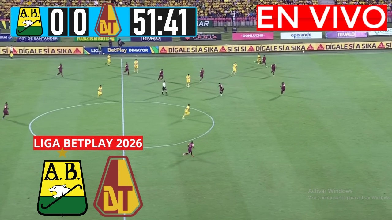 BUCARAMANGA VS TOLIMA En Vivo Hoy 🔴  Liga Betplay 2025 Fecha 6 Partido en vivo