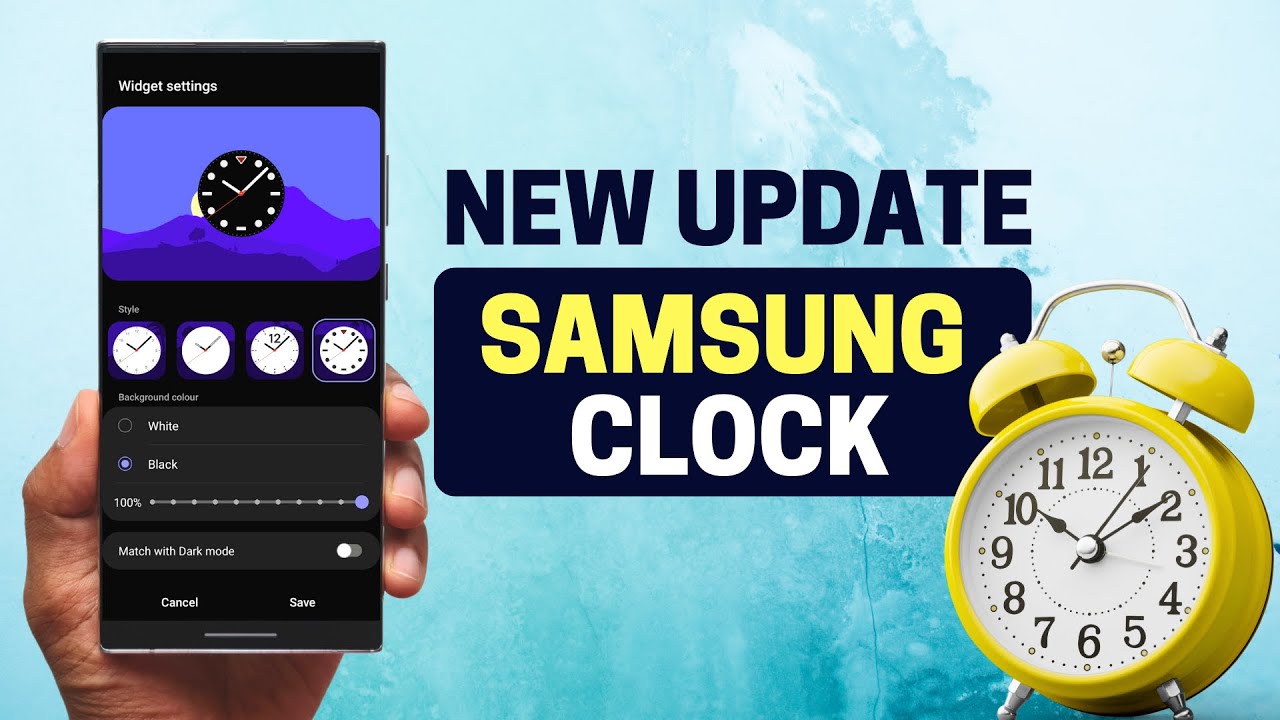 Awesome New update for Samsung Clock refreshes the analog clock widgets ! - One UI 4.1/4.0