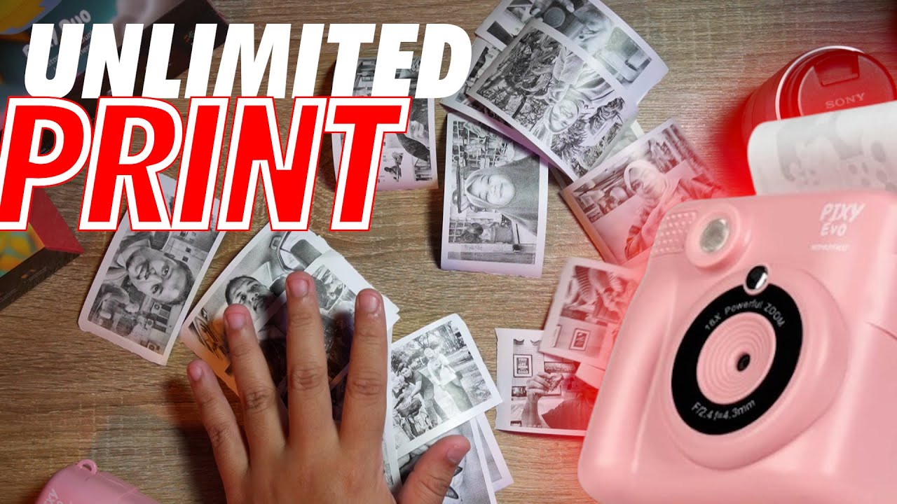 Camera polaroid UNLIMITED PRINT ?? (Red Buffalo Pixy Evo)