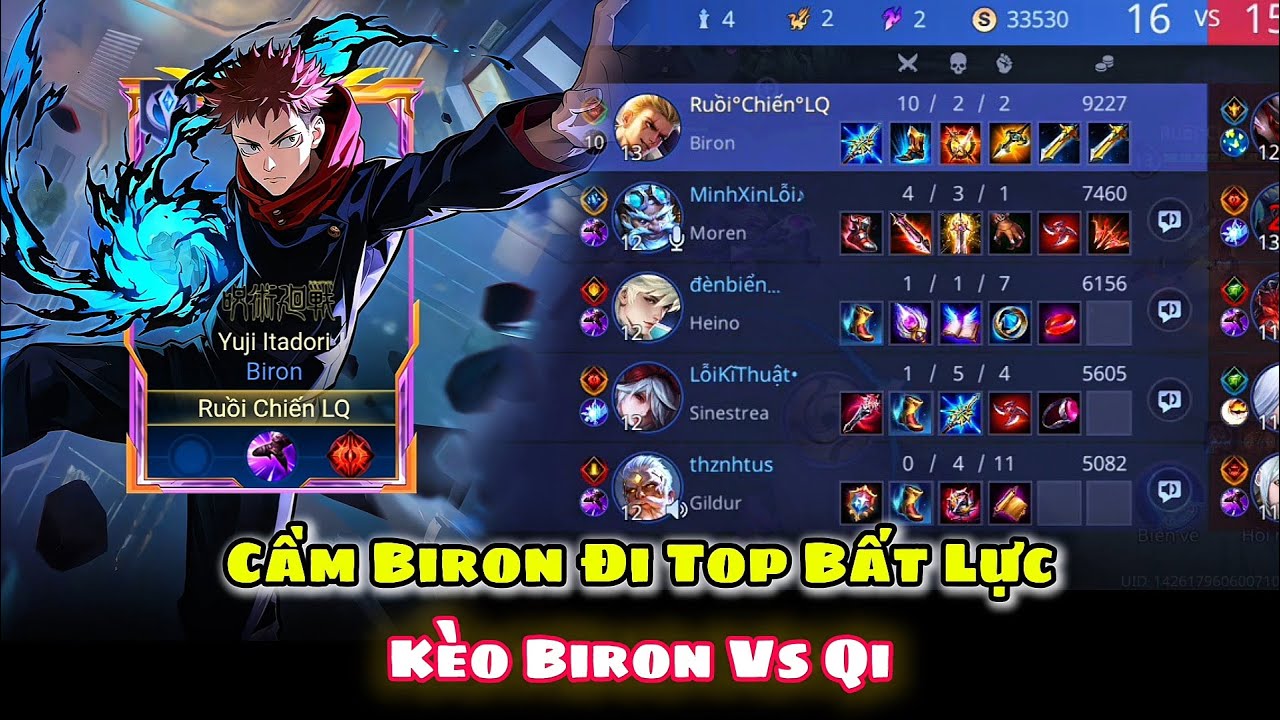 Trận Đấu Cầm Biron Đi Top Và Bất Lực Với Team | Kèo Biron Vs Qi | Ruồi Chiến Aov