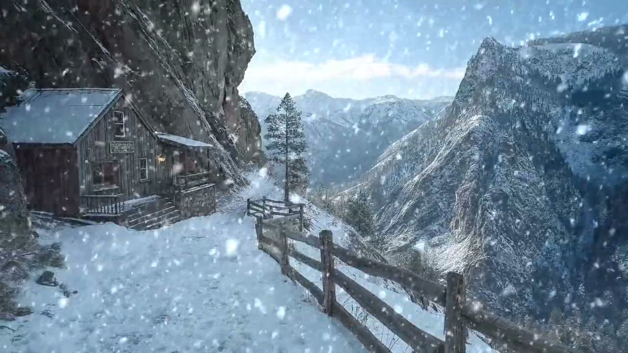 Quiet Cabin Nights Ambience with Soft Firelight and Deep Winter Silence for Relaxation and Sleep