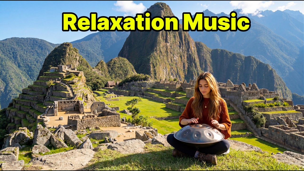 ⛰️ Ancient Spirit & Grounding | 1 Hour Handpan & Quena Flute | Machu Picchu Peru