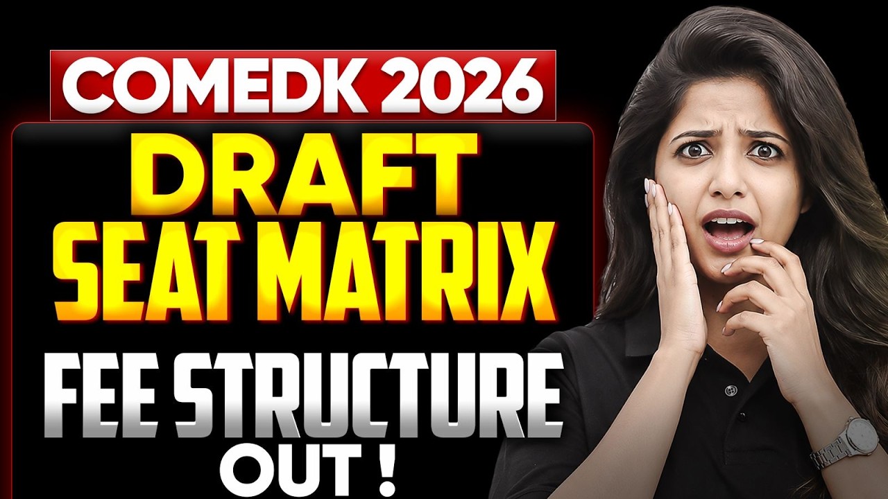 COMEDK 2026 Fees & Seat Matrix OUT 🚨 Every Aspirant Must Check Now 😱| Jasmine Mam