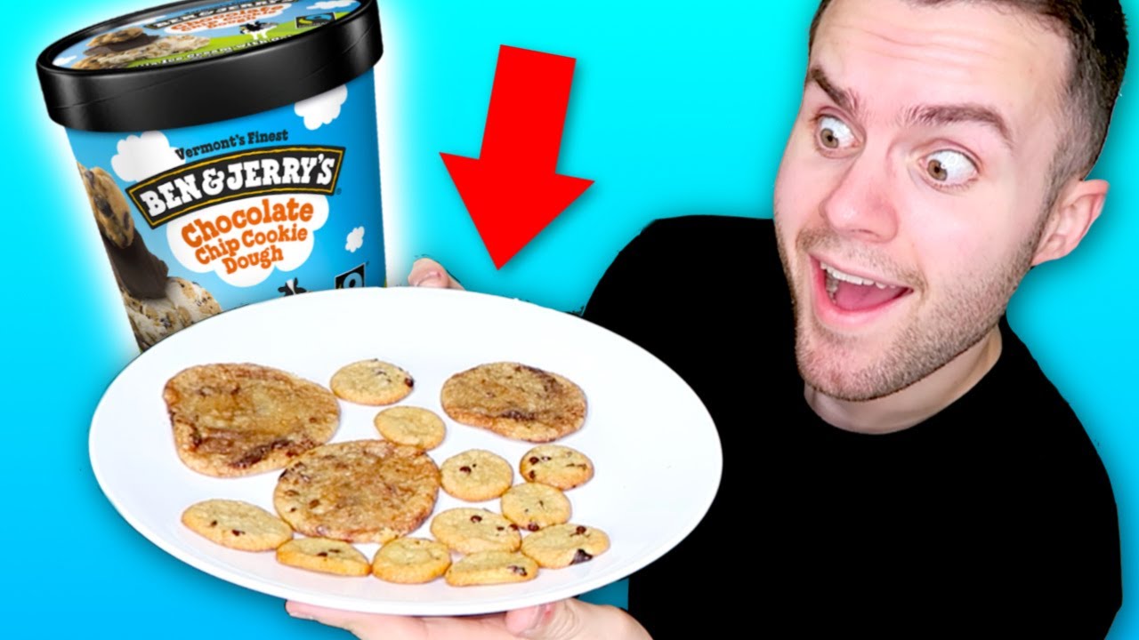 I tried making COOKIES out of the COOKIE DOUGH in ICE CREAM!