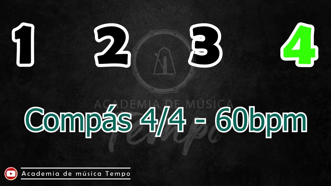 Metrónomo para ensayo / Compás de 4/4 / 60bpm