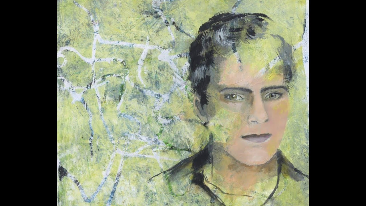 Alice-ART, Ideen für Gelatine-Drucke (2), What to do with Gelli Prints (2): Photo Transfer Portrait