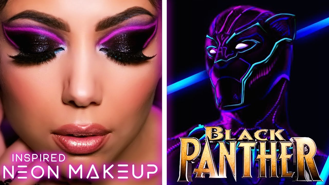 BLACK PANTHER Inspired NEON Makeup Tutorial! | Charisma Star