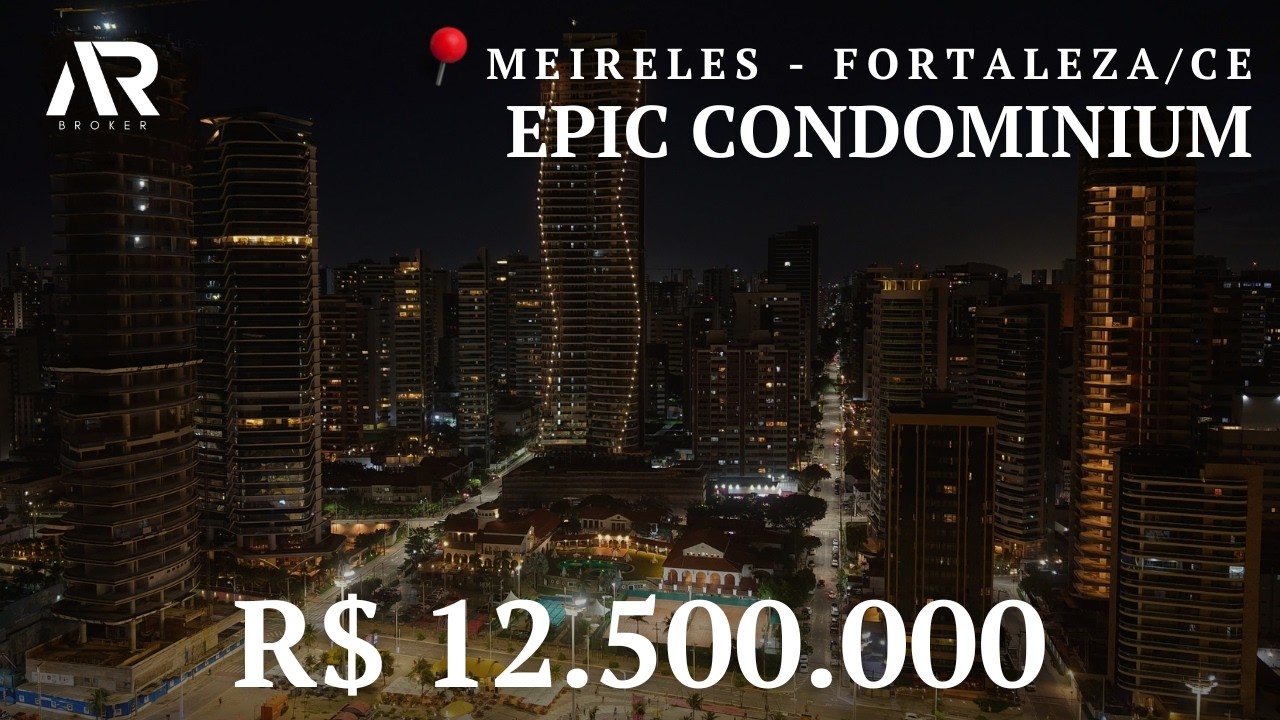 VIVA NO TOPO DE FORTALEZA - EPIC 400M² ANDAR SUPER ALTO E COM VISTA ESPETACULAR PARA A AV.BEIRA MAR.