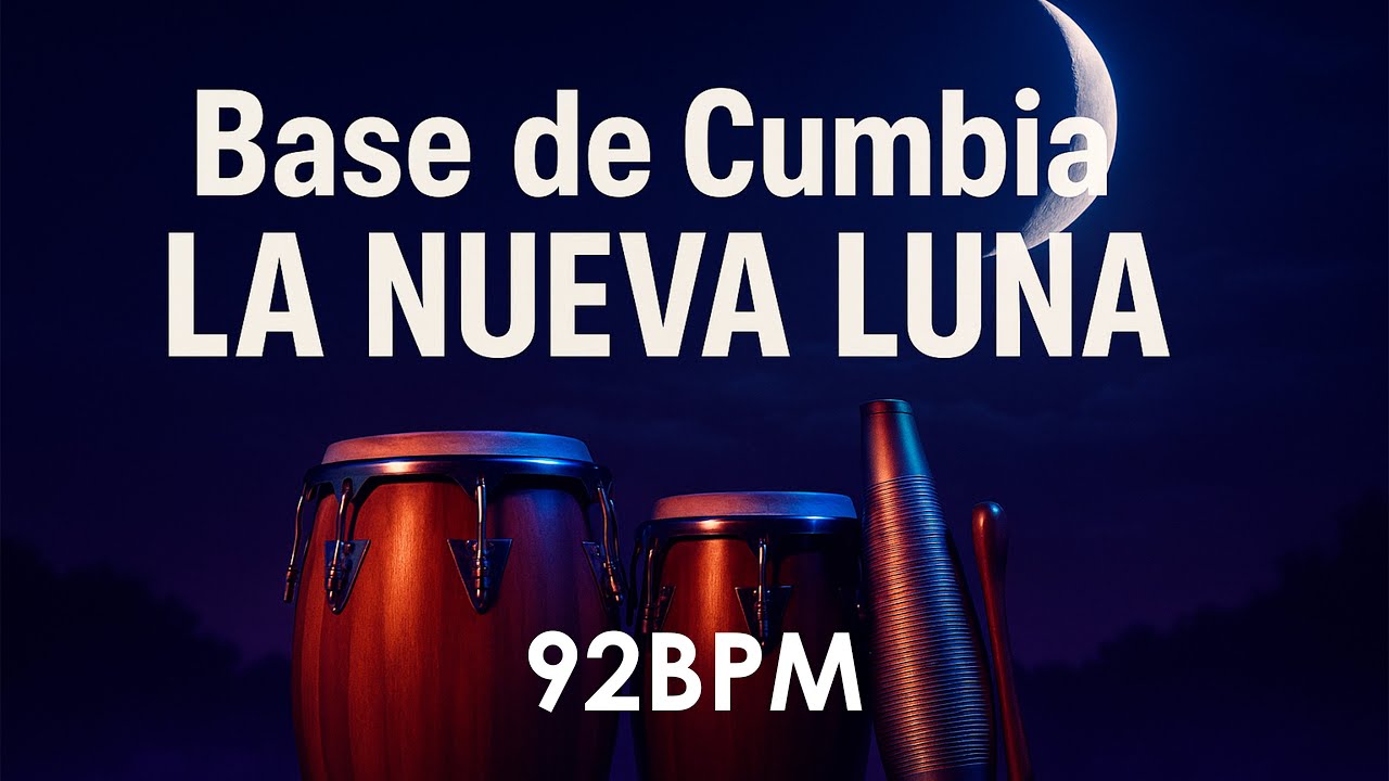 Base de Cumbia LA NUEVA LUNA | 92 Bpm 🥁 | Para Improvisar/Practicar 🔥