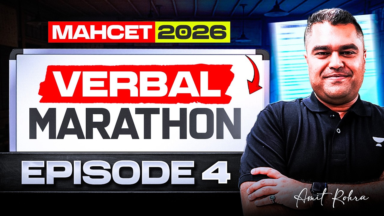 MAHCET 2026: The Ultimate Verbal Marathon 🔥 Amit Rohra | Ep 04