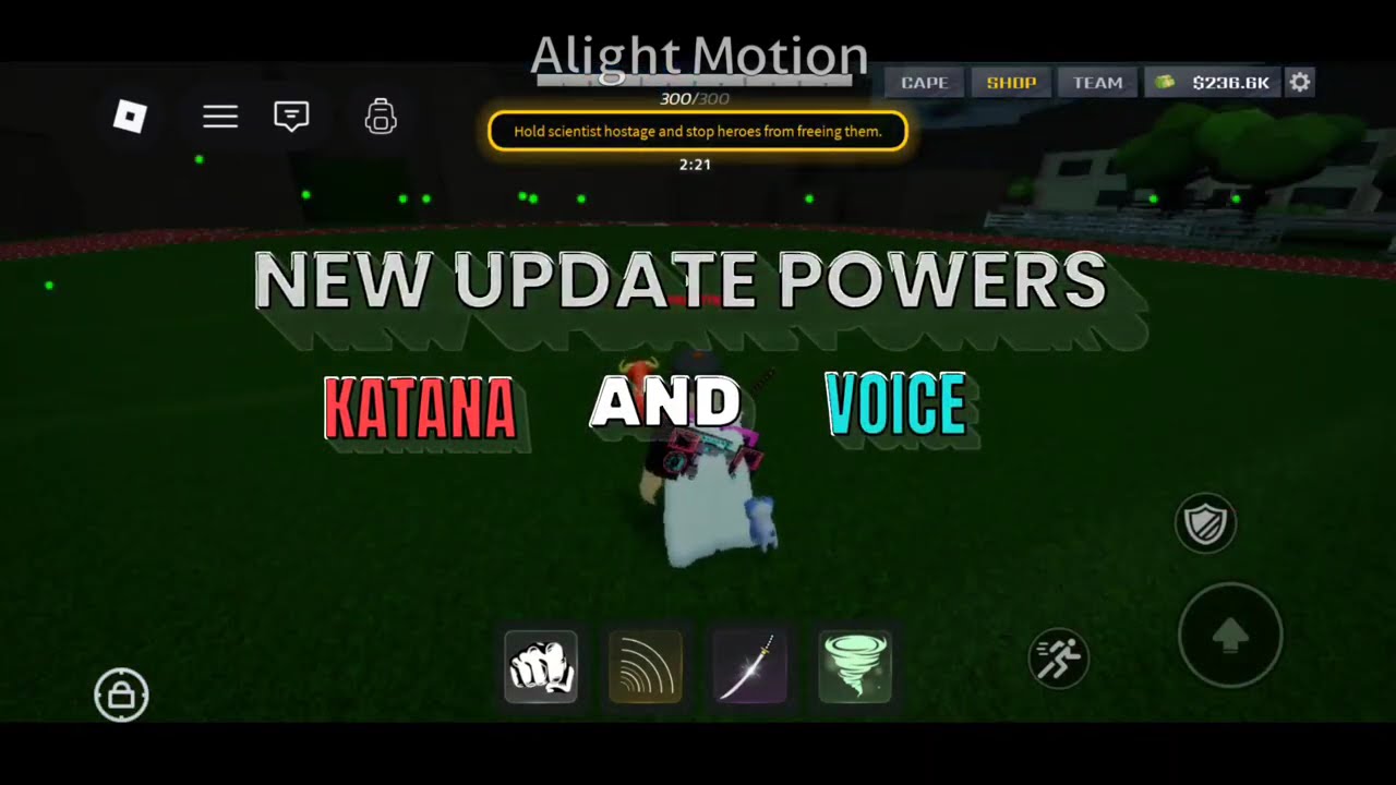 *NEW* POWERS: Katana and Voice Showcase| Roblox Hero Legends