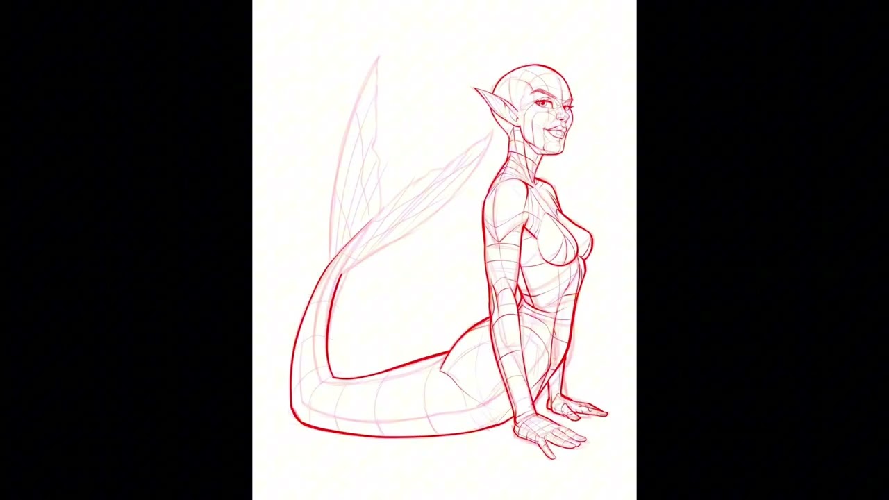 How to Draw: Mermaid Lounging  #drawing #art #procreate #howtodraw #characterdesign #digitalart