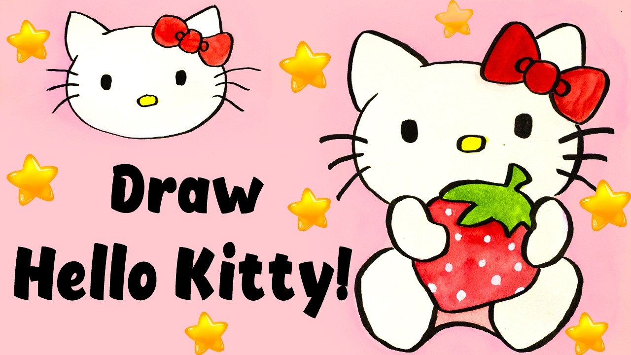 Drawing for beginners: Hello Kitty - Watercolor Tutorial