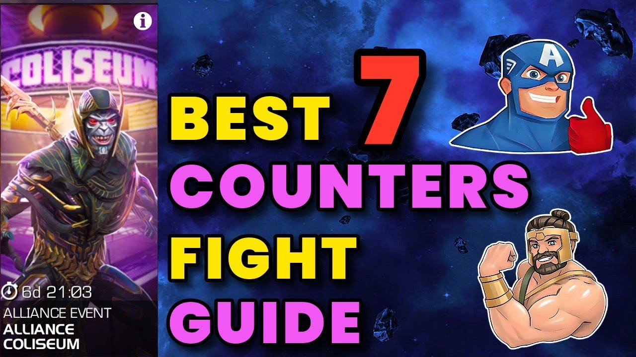 Best 7 COUNTERS For Alliance Colesium Corvus Glaive | Fight Guide And Best Counters | Mcoc