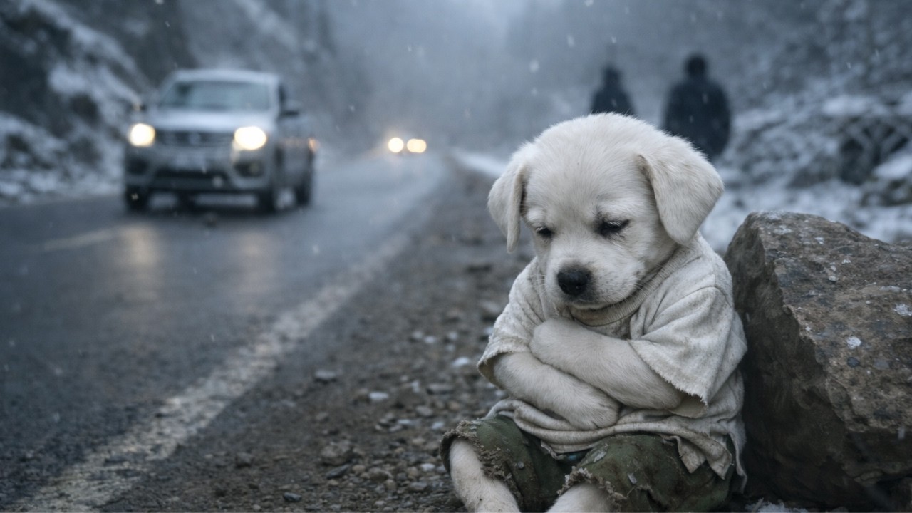 Poor Puppy Survived a Snowstorm — He Worked Hard to Buy a New Home