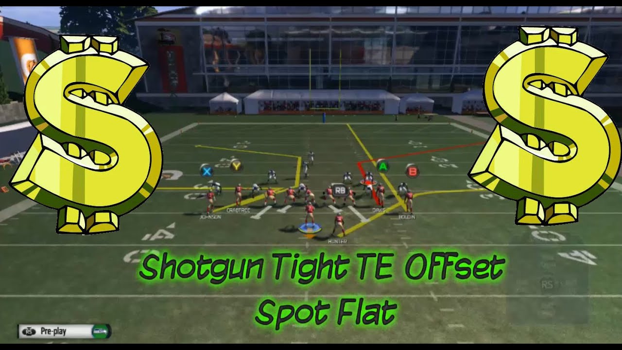 Madden 15 Money Play | Shotgun Tight Tight End Offset: Spot Flat