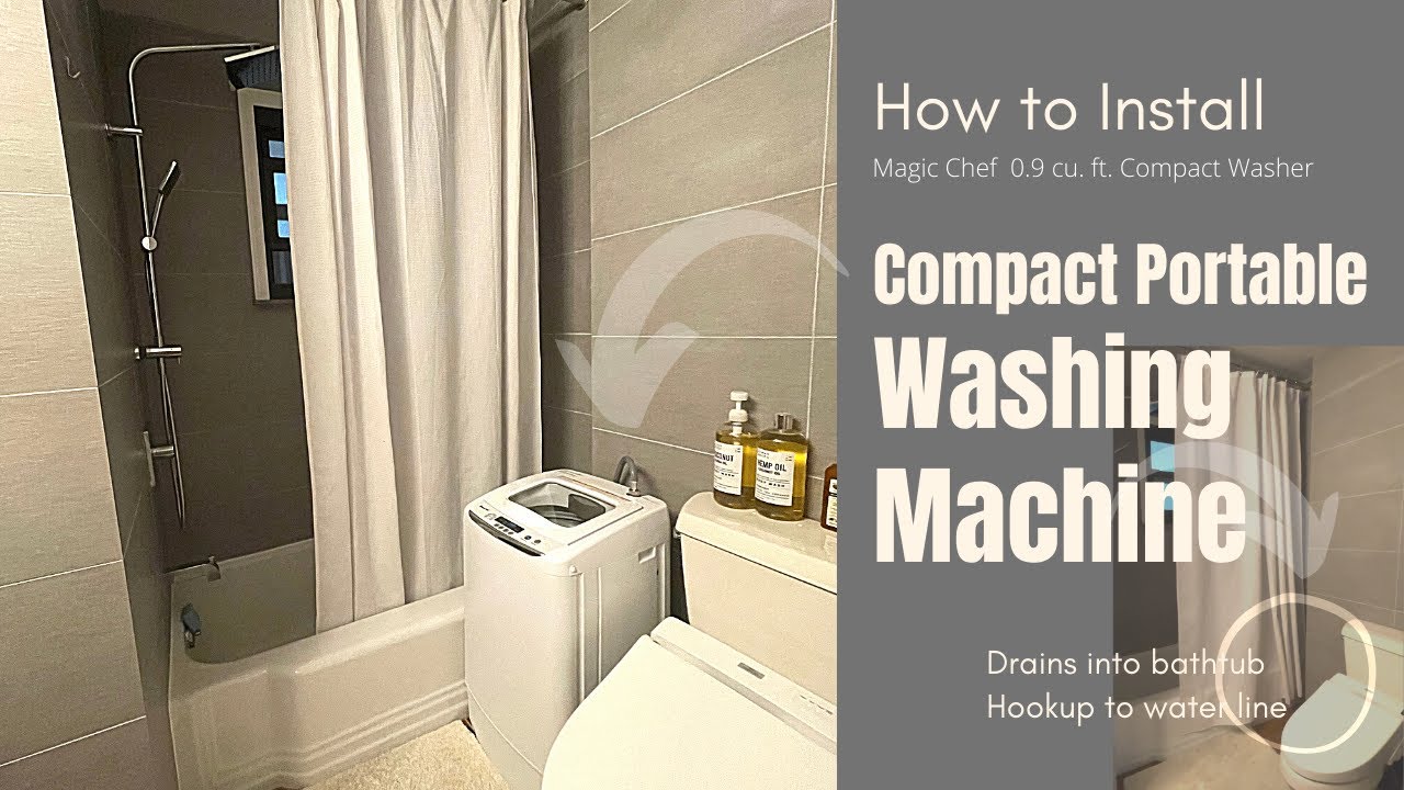 DIY Portable Washer / Magic Chef/ Install Connect to a water supply line & drain hookup in Bathroom