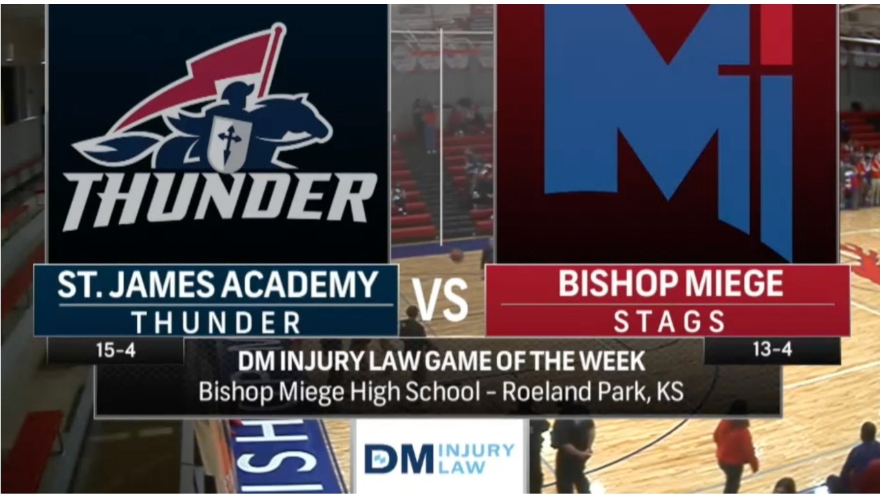 St. James Academy at Bishop Miege Girls Basketball game on Feb. 13, 2026