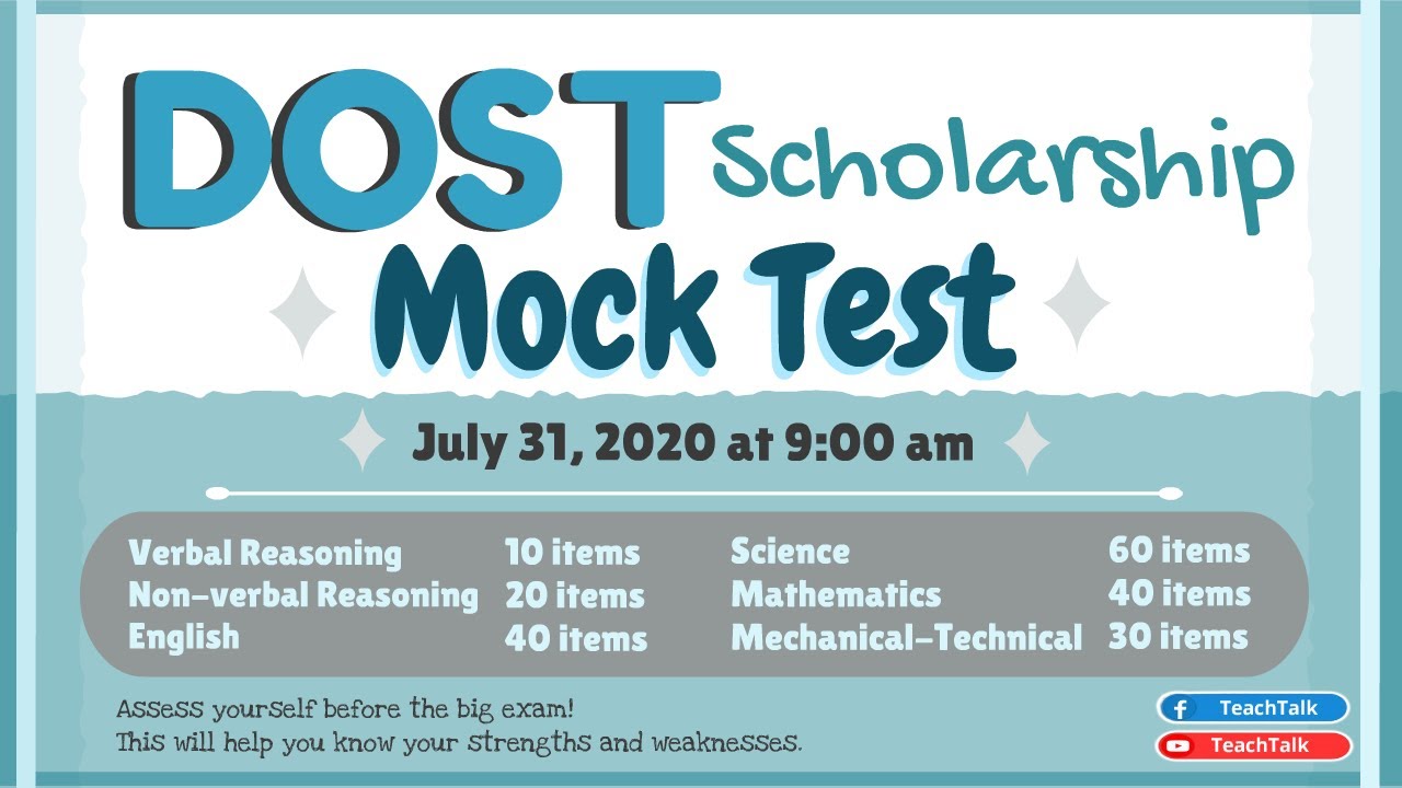 DOST Scholarship Mock Test 2020 | All Domains