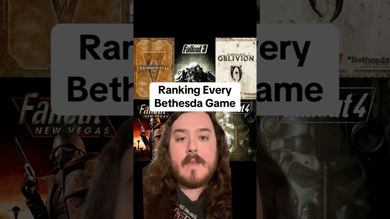 Ranking Bethesda Games! #bethesdagames #bethesda #falloutnewvegas #starfield #elderscrolls #oblivion