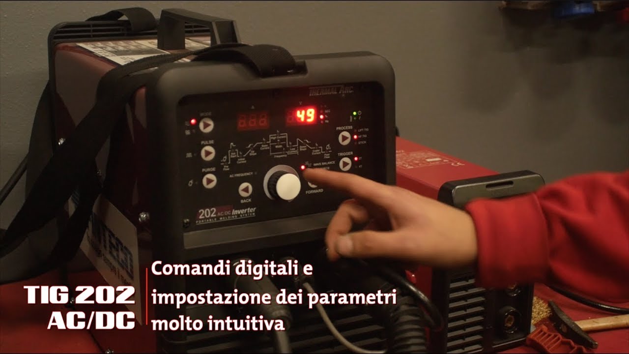 TIG 202 AC/DC - Generatore per saldatura TIG ed elettrodo