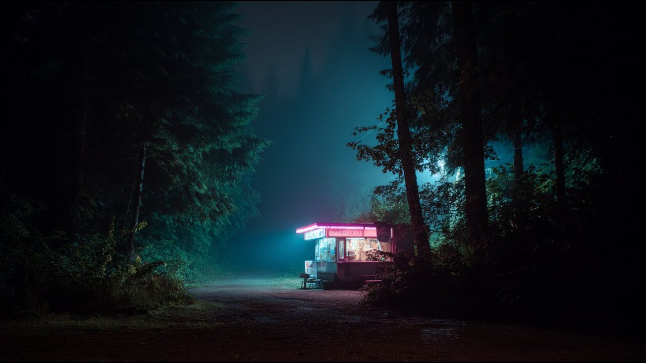 Cyber Rain Forest 🌧 30 MIN Ambient Soundscape | Forest Night Parlor Atmosphere