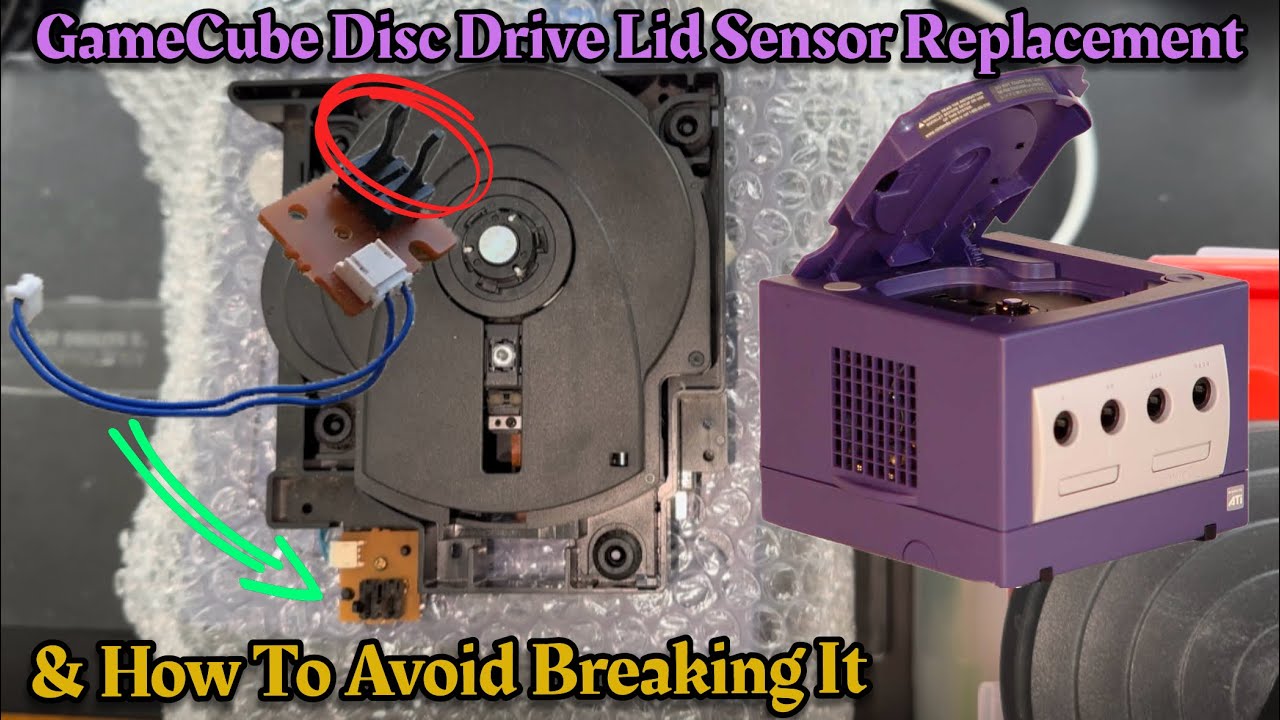 Nintendo GameCube Disc Tray Lid Sensor Replacement, Why It Breaks, & How to Avoid Snapping It Off
