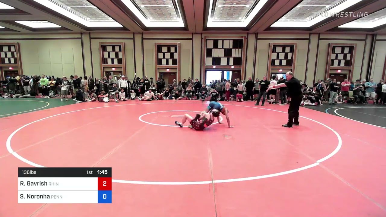136 Lbs Quarterfinal - Ryan Gavrish, Rhino Wrestling Club Vs Stefan Matteo Noronha, Pennsylvania B
