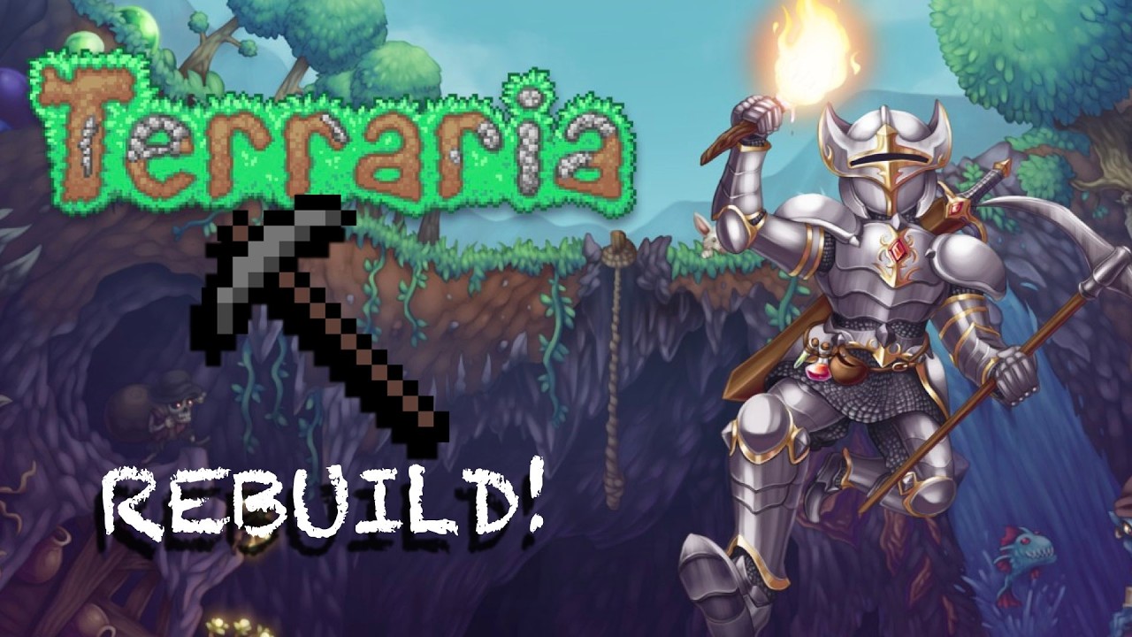 TERRARIA Rebuilding the Mine & Preparing for Our First Boss | Blind Playthrough 5
