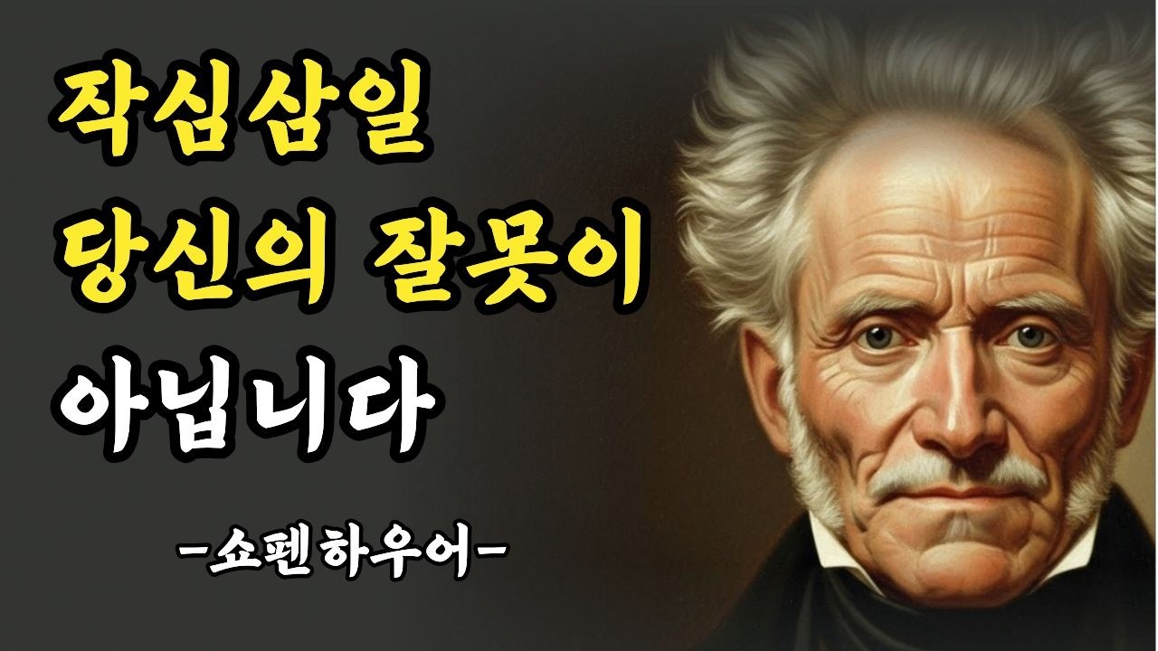 작심삼일, 무너진 새해 다짐을 기적으로 만드는 뼈때리는 조언-쇼펜하우어