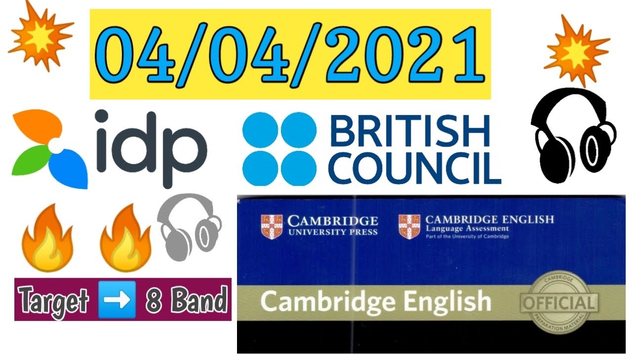 04/04/2021 Real Cambridge test || IELTS listening practice test with answer