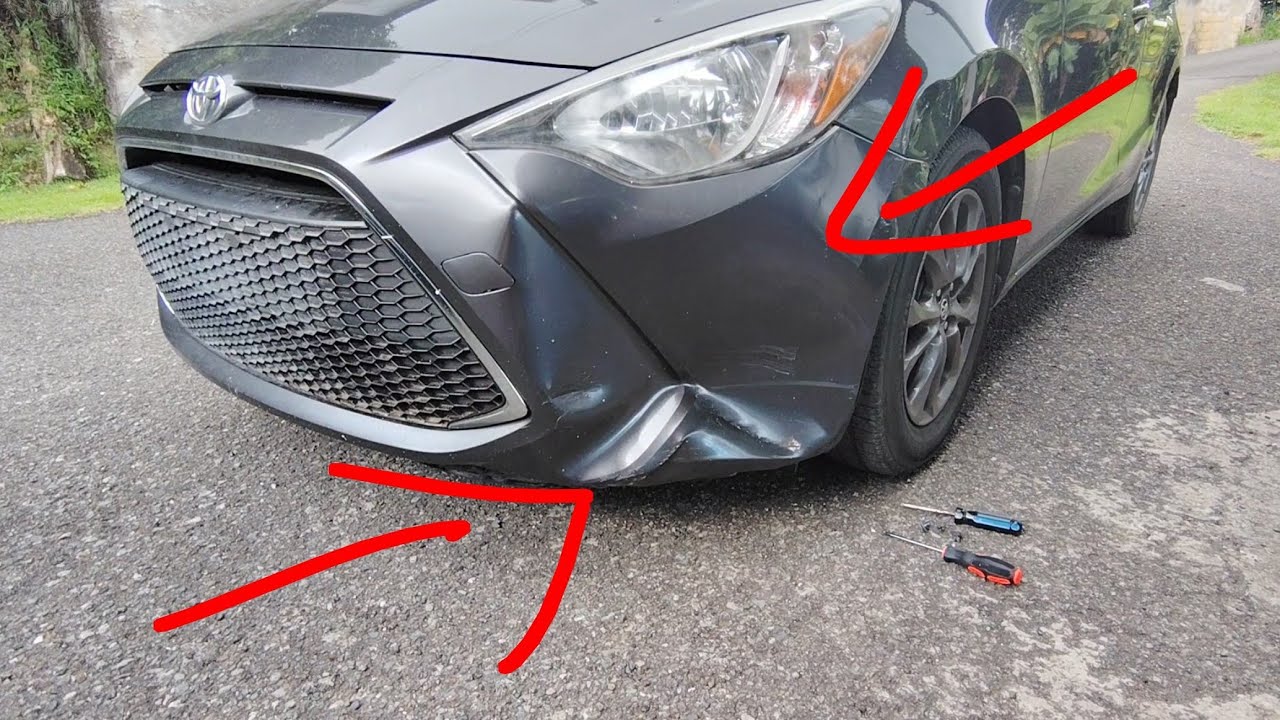 Como enderezar un bumper de plástico con agua caliente (hot water plastic bumper repair) frontal