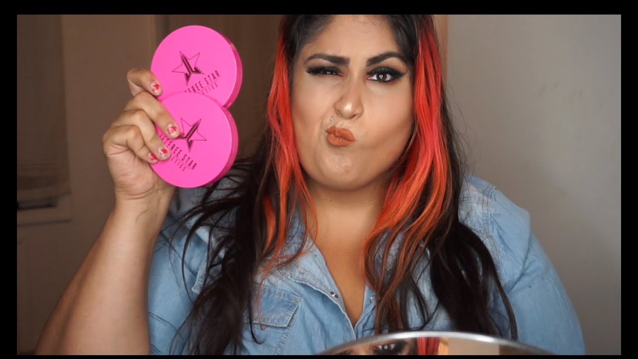 Jeffree Star Skin Frost Ice Cold  Peach Goddess Review Swatches Application