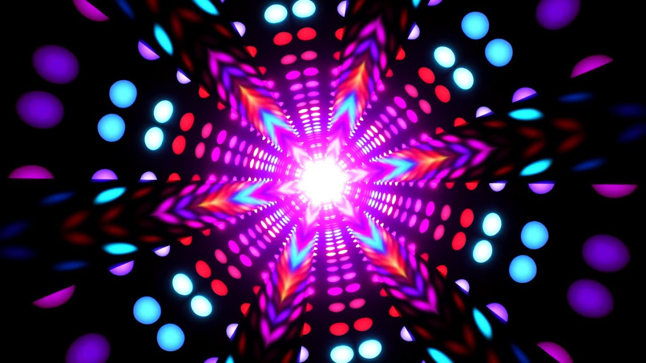 4k Abstract Screensaver Kaleidoscope Visuals Metallic Color Neon TV background Video Loop