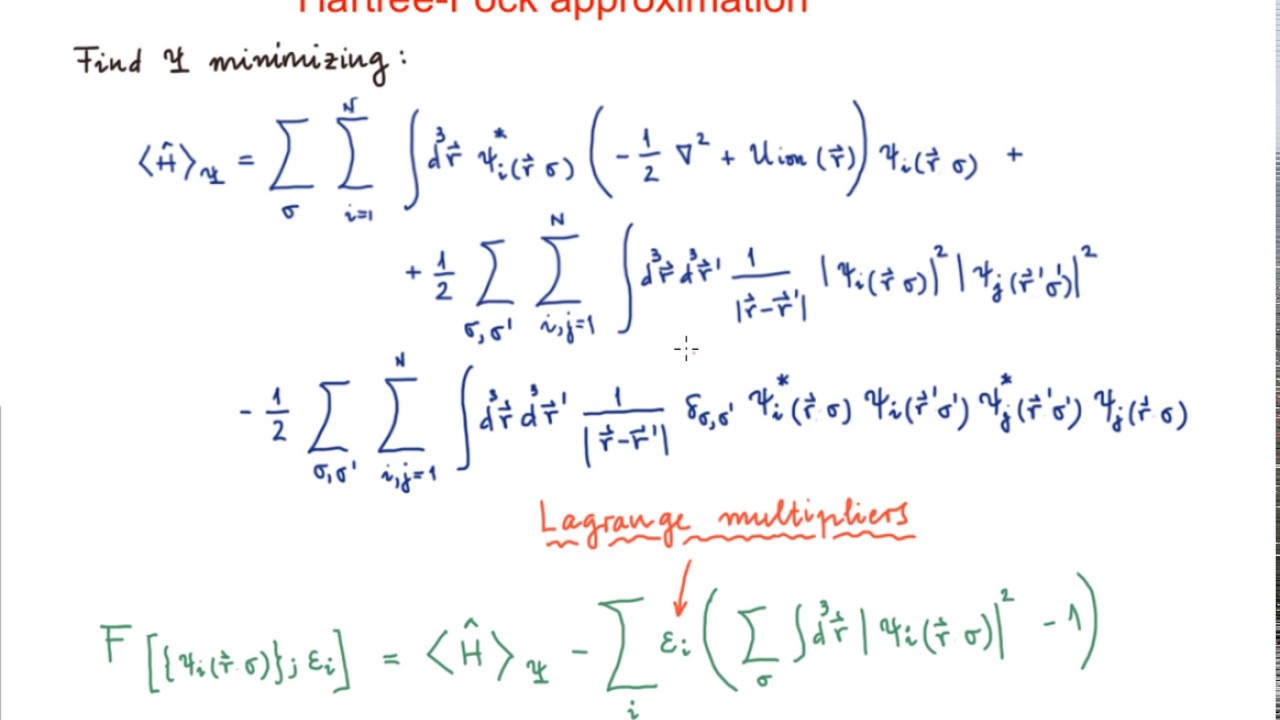 Hartree-Fock approximation